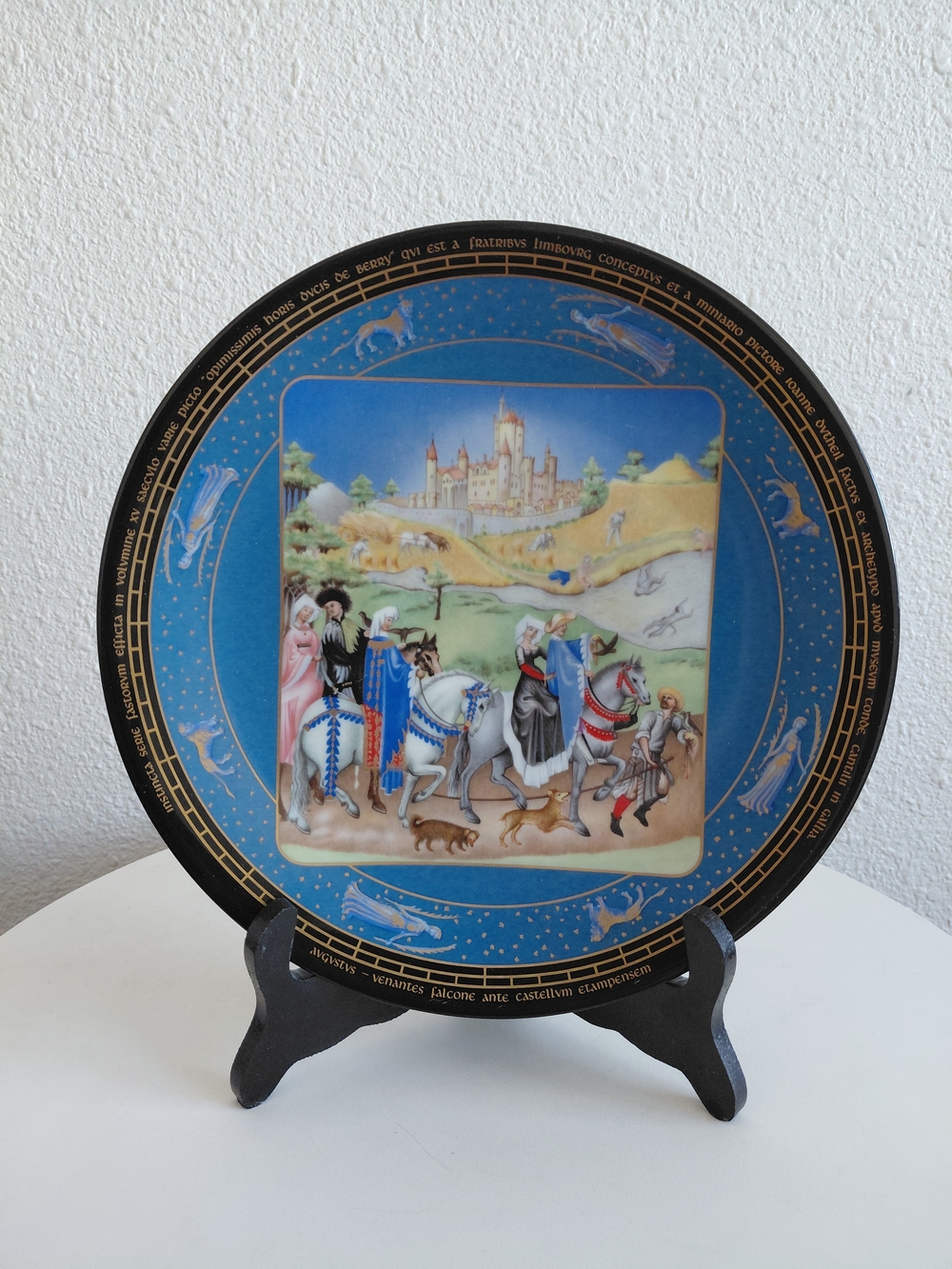 Vtg 1987 Limoges D'Arceau Limoges Le Tres Riches Aout August Decorative Plate